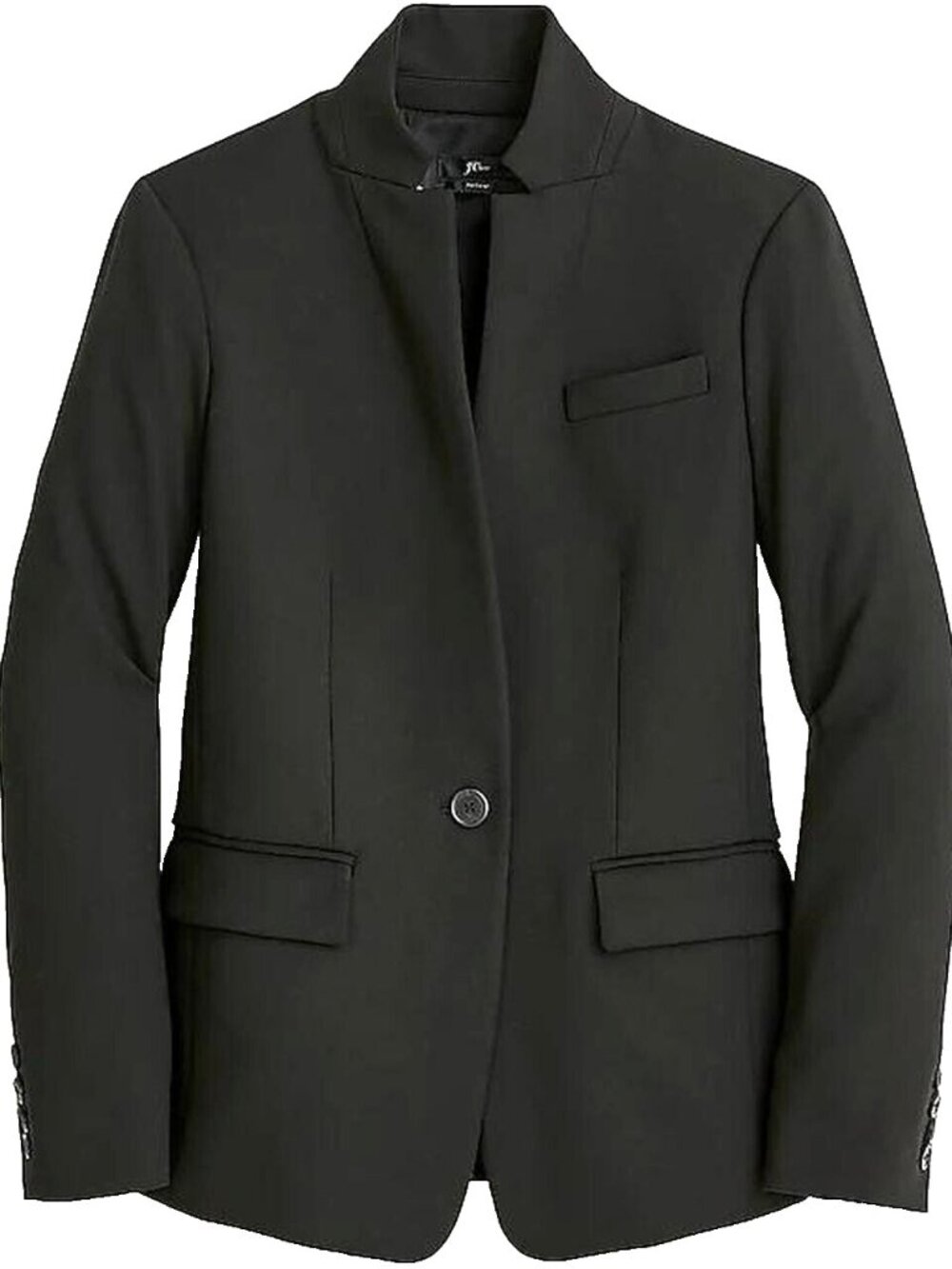 NWT J.Crew Regent Blazer in Black Four Season Stretch Single Button Jacket 2